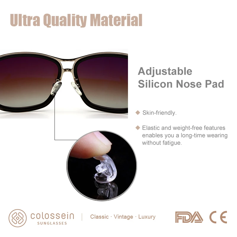 COLOSSEIN MSTAR солнцезащитные очки для Женщин поляризованные 2019 модные роскошные
