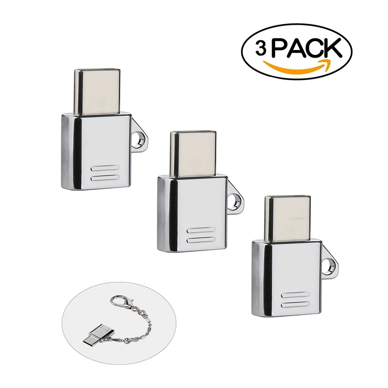 3-Pack Silver Suntaiho Micro usb type C OTG адаптер Micro USB для USB 3,1 type C Мужской OTG адаптер для samsung S8 S9 Plus Note 8 LG для Macbook - Цвет: 3-Pack Silver