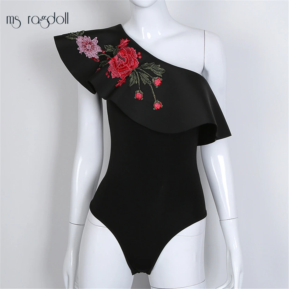 Женский купальник Цельный с рюшами сексуальный боди открытыми плечами летний