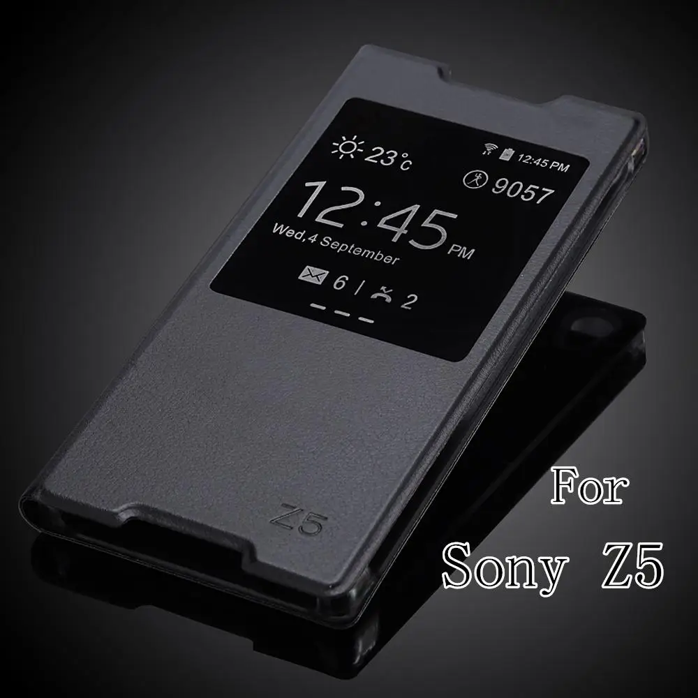 Ультратонкий флип-чехол из искусственной кожи для Sony Xperia Z5 E6603 E6633 E6653 E6683