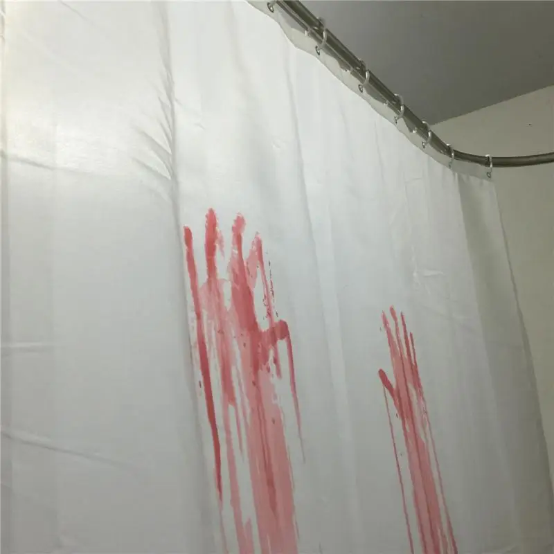 Кровавый отпечаток руки занавеска для душа стильная семейная ванная комната