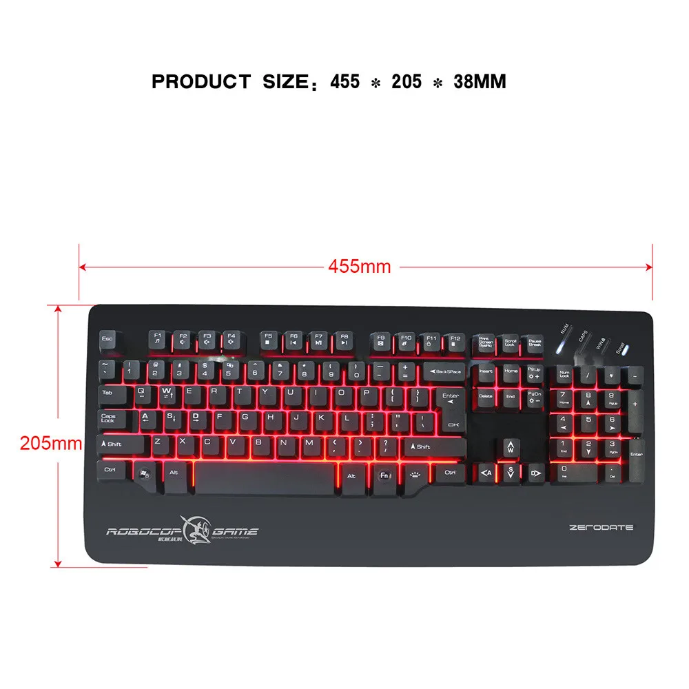 OMESHIN бренд 3 цвета сменная игровая Проводная клавиатура двойной режим