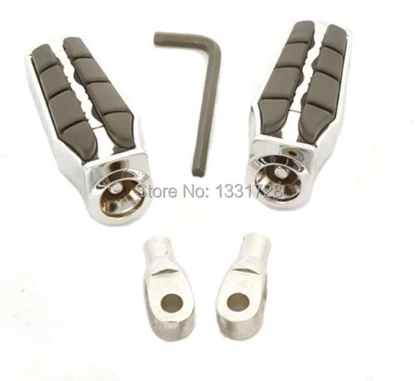 

Chrome Wing Foot Pegs Rests For 1995-2006 Suzuki Intruder 1400 (Front)