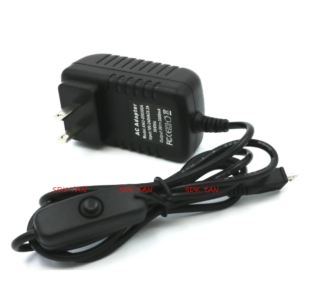 50 шт. США 5 в 3 А Raspberry Pi кнопка переключения питания Micro USB адаптер зарядного