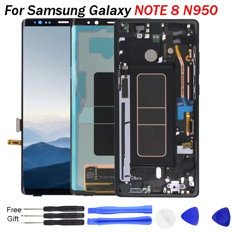 Супер AMOLED для samsung galaxy note 8 дисплей ЖК дигитайзер сенсорный экран сборка Samsung Note8 N950