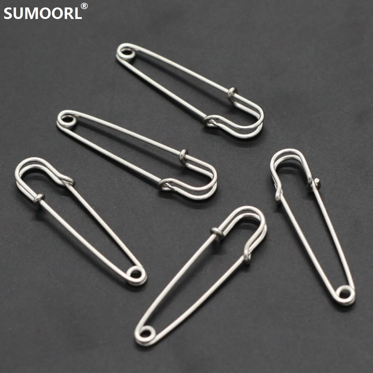 SUMOORL 10 шт./лот 40/50/60/70/80/90/100 мм Большой Pin Броши хиджаб булавки броши изготовления