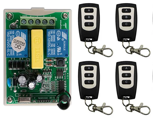 Беспроводной Радиочастотный переключатель с дистанционным управлением 220 В