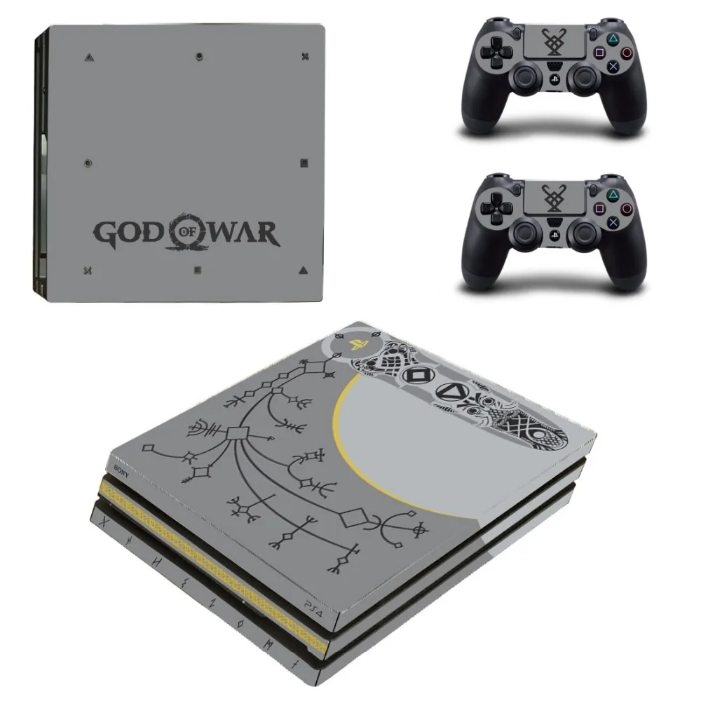 God of War 4 PS4 Pro наклейка на кожу Виниловая для консоли Sony Playstation и 2 контроллера