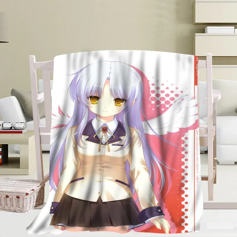 Изготовленное на заказ одеяло Angel Beats аниме мягкое одеяло Сделай Сам ваше изображение украшение спальни размер 58x80 дюймов, 50X60 дюймов, 40X50 дюймов - Цвет: Blanket