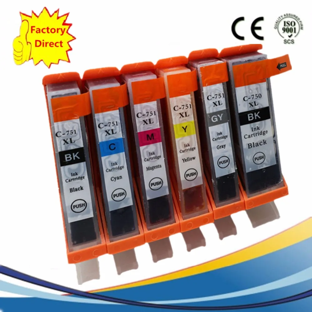 PGI 750 PGI750 Женская фотография для PIXMA MG6370 MG7170 IP8770 6370|ink cartridge|replacement cartridgepgi-750 cli-751 |