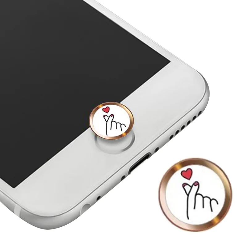 Мультяшная наклейка на сенсорную кнопку для iPhone 5 6 6S 7 8 Plus Ipad air 2 mini идентификация