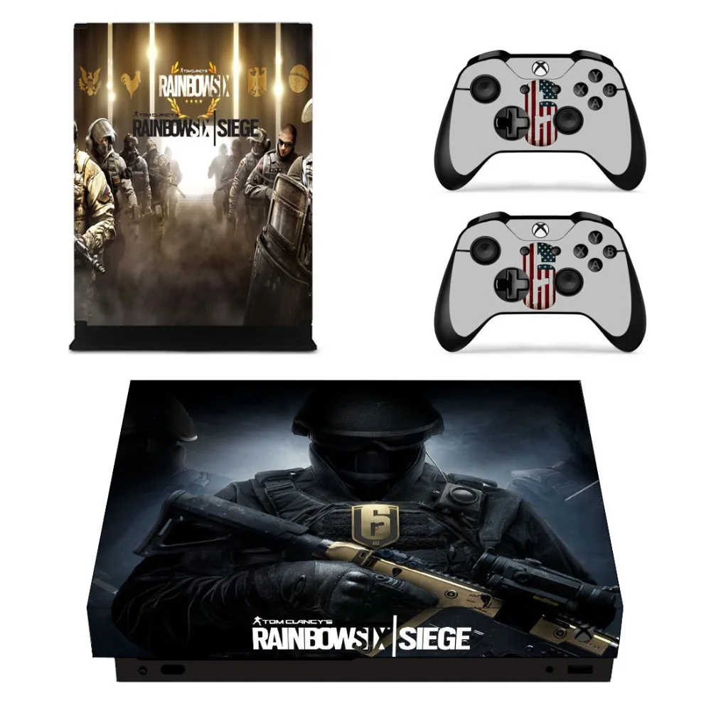 Лицевые панели Радуга шесть наклейки для microsoft Xbox One X консоль и контроллер