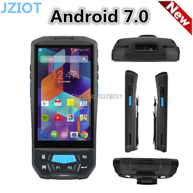 Прочный Android 7 0 5 дюймовый КПК 1D/2D сканер штрих кода Ручной терминал