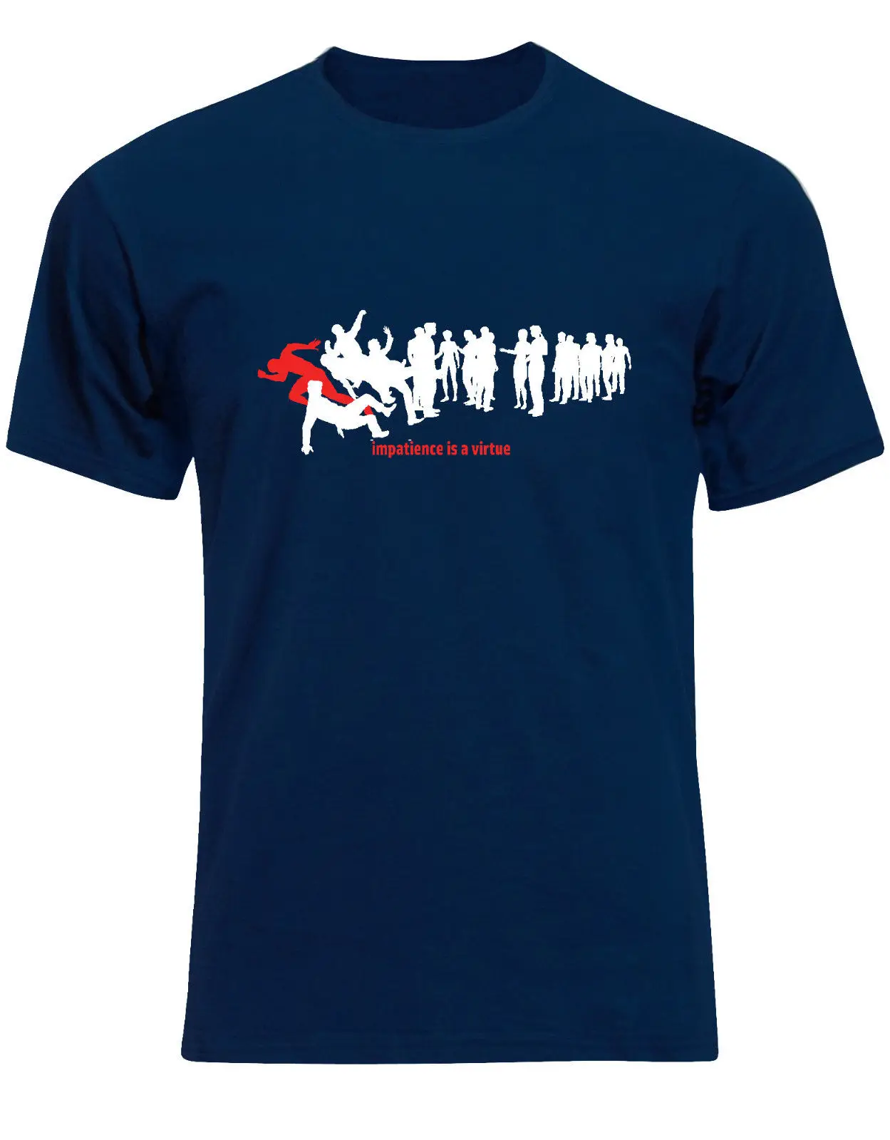 Men's Fashion t-shirt Impatience is a Virtue Speedy Motivational Funny Mens Tee Shirt Top AJ40 |