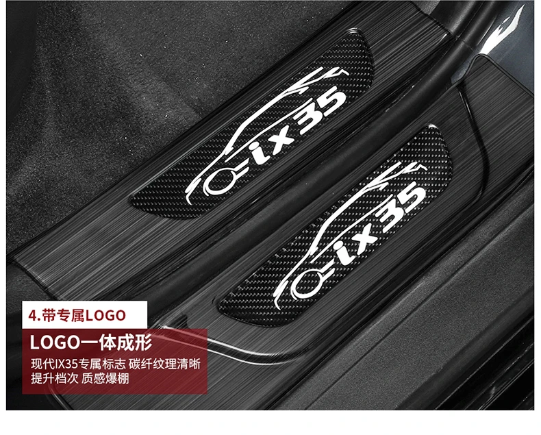Накладка на порог двери из нержавеющей стали высокого качества для Hyundai IX35 2018 2019