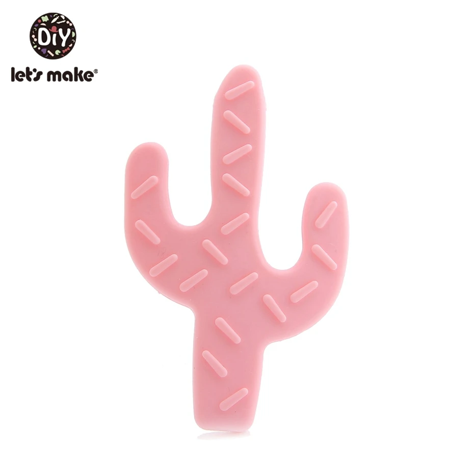 cactus pink Детские игрушки, силиконовая подвеска в виде кролика, 1 шт., силиконовый милый кролик, сделай сам, детские ювелирные изделия, сделай сам, ручная работа, силиконовые детские грызунки-погремушки - Цвет: cactus pink