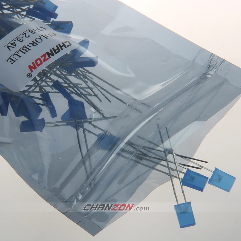 Светодиодный светильник прямоугольной формы синий рассеянный диодный