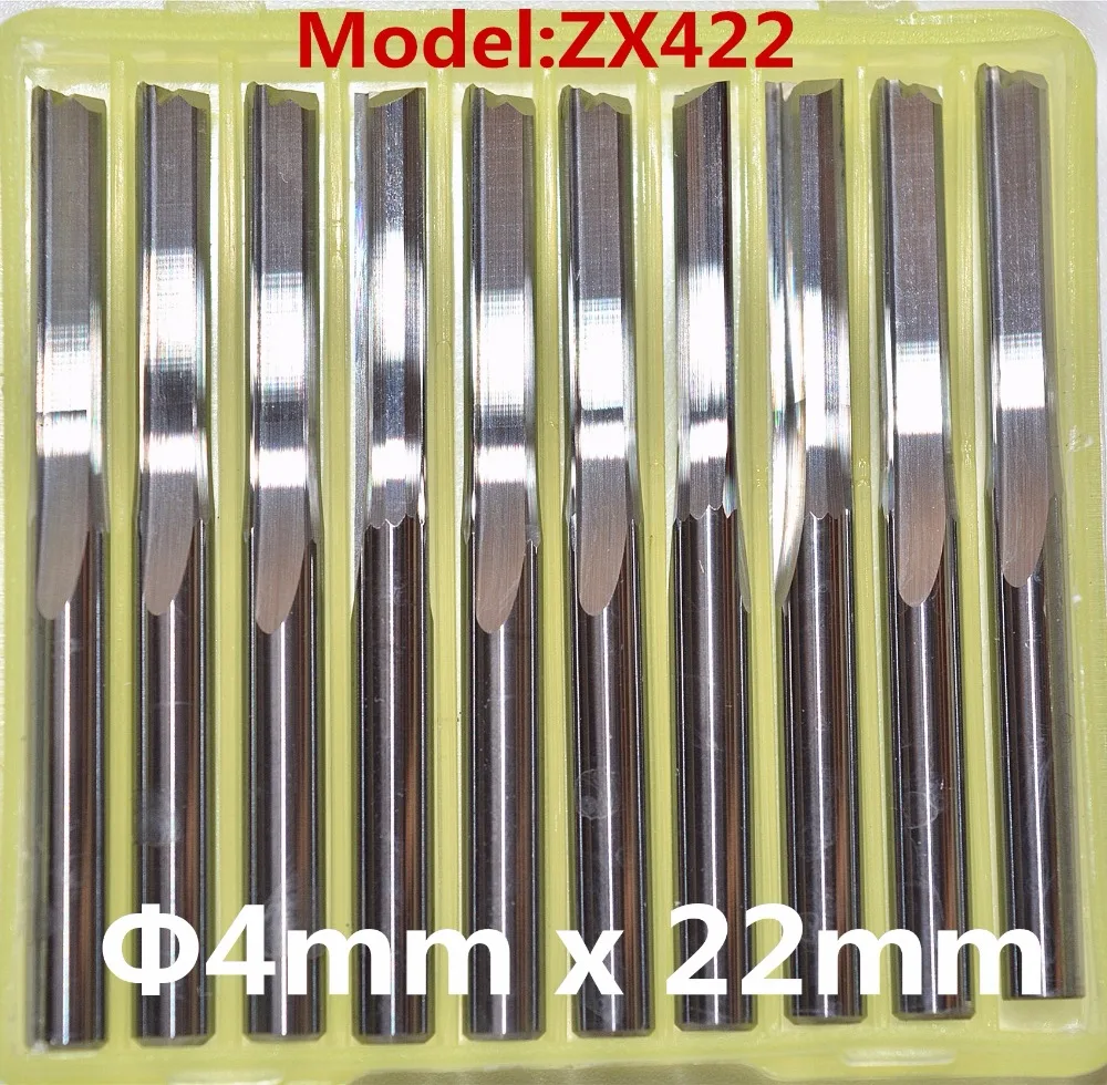 4 мм * 22 10 шт. твердосплавная фреза для деревообработки с ЧПУ Концевая из