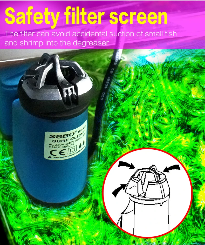 SOBO Fish Tank Degreaser Water Purifier For Removing Oil Film On Surface Of Aquarium Intelligent Biochemical Filtration | Дом и сад