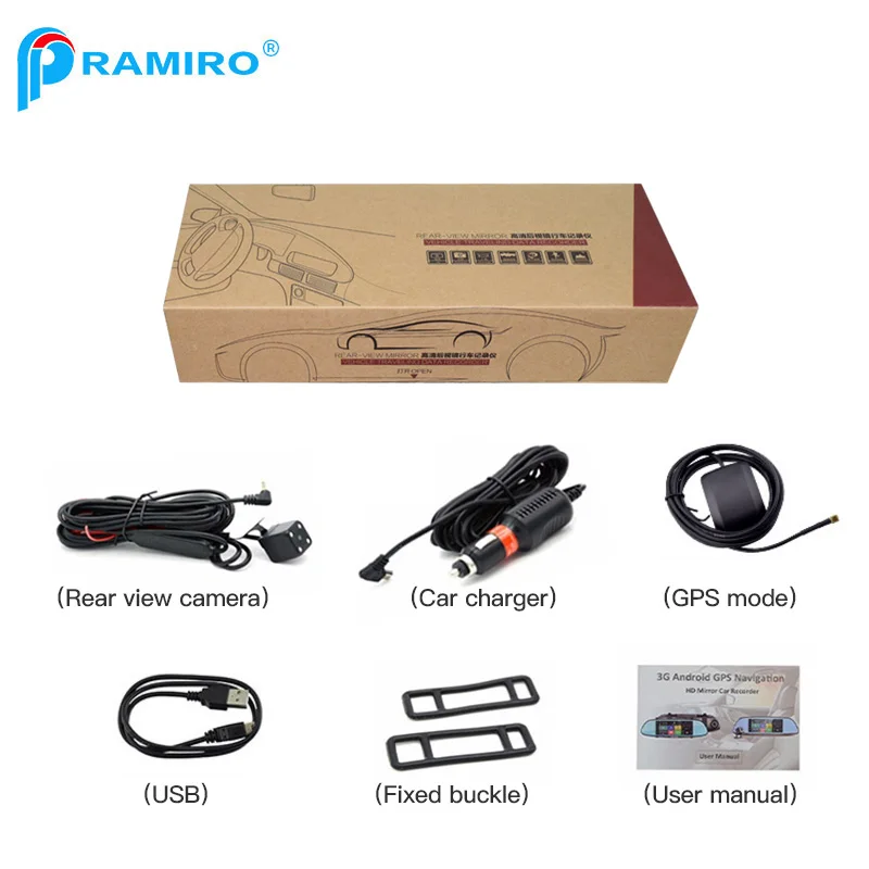Pramiro 3G 7 &quotВидеорегистраторы для автомобилей зеркало заднего вида регистратор