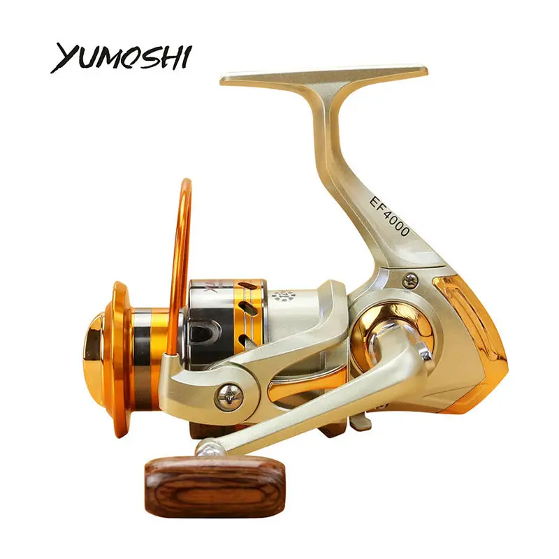 YUMOSHI fishing reel spinning EF Series Aluminum Spool Superior Ratio 5.5:1 5.2:1 4.1:1 10BB 12BB carretilha pesca baitcasting | Спорт и