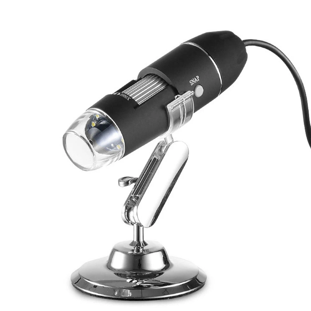 2MP USB цифровой микроскоп 8LED 1000X эндоскоп + подставка устройство Портативный Ручной