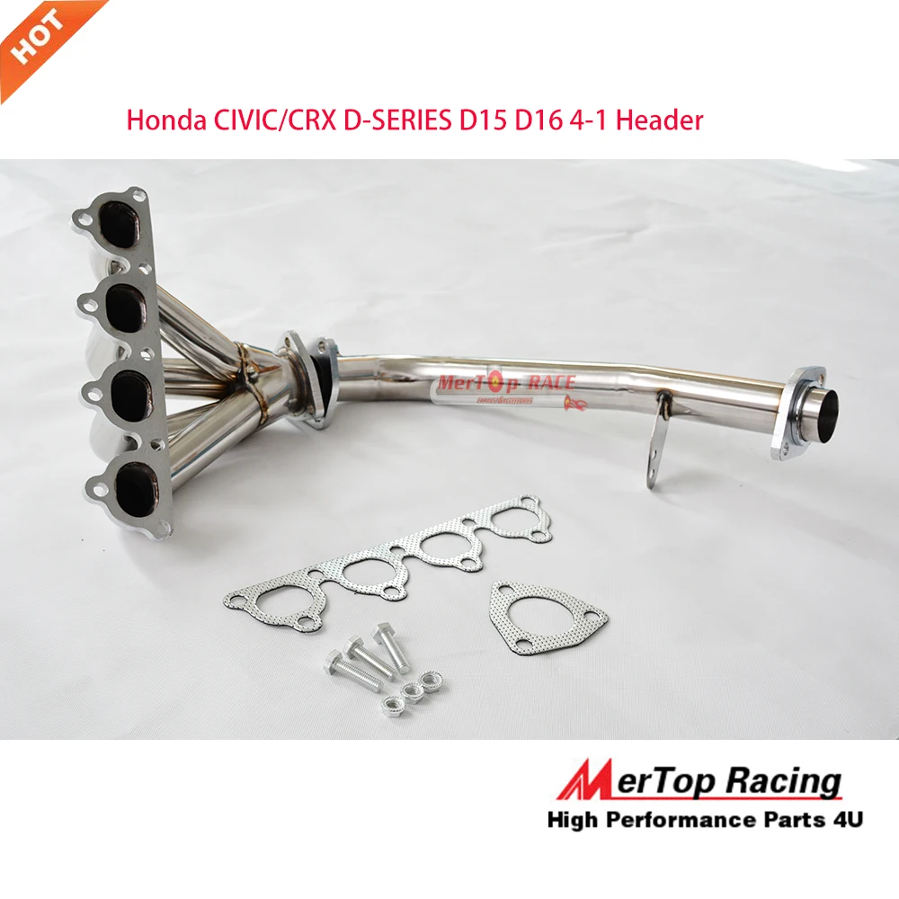 Выхлопной коллектор из нержавеющей стали Mertop гоночный 4 1 для CRX D SERIES D15