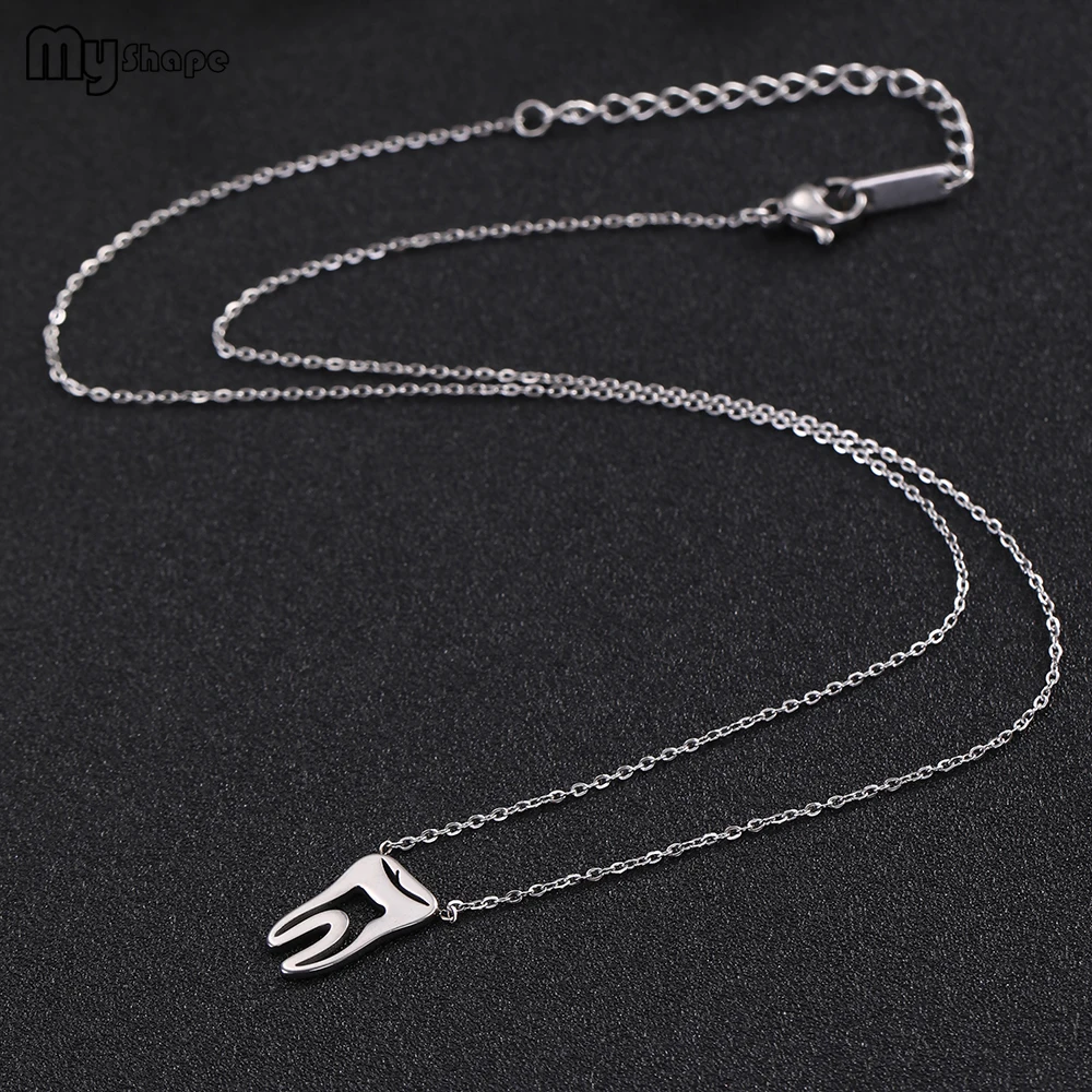 My Shape модель зуба из нержавеющей стали маленькие ожерелья для девочек подарок