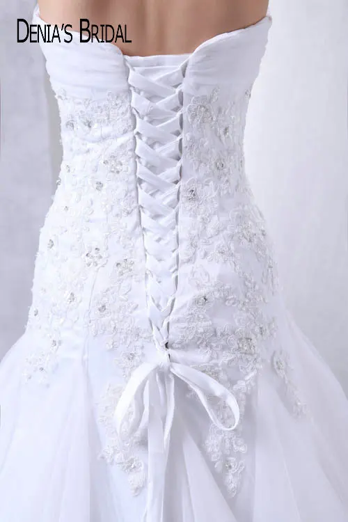 2017 Real Photos Sweetheart A-Line Wedding Dresses Pleats Appliques Floor-Length Chapel Train Long Bridal Gowns | Свадьбы и