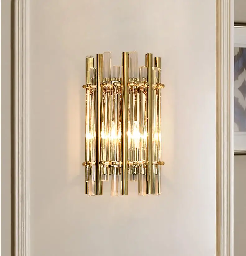 

Современный свет Роскошная гостиная спальня прикроватная настенная декоративсветильник простой креативный индивидуальный стеклянный Хр...