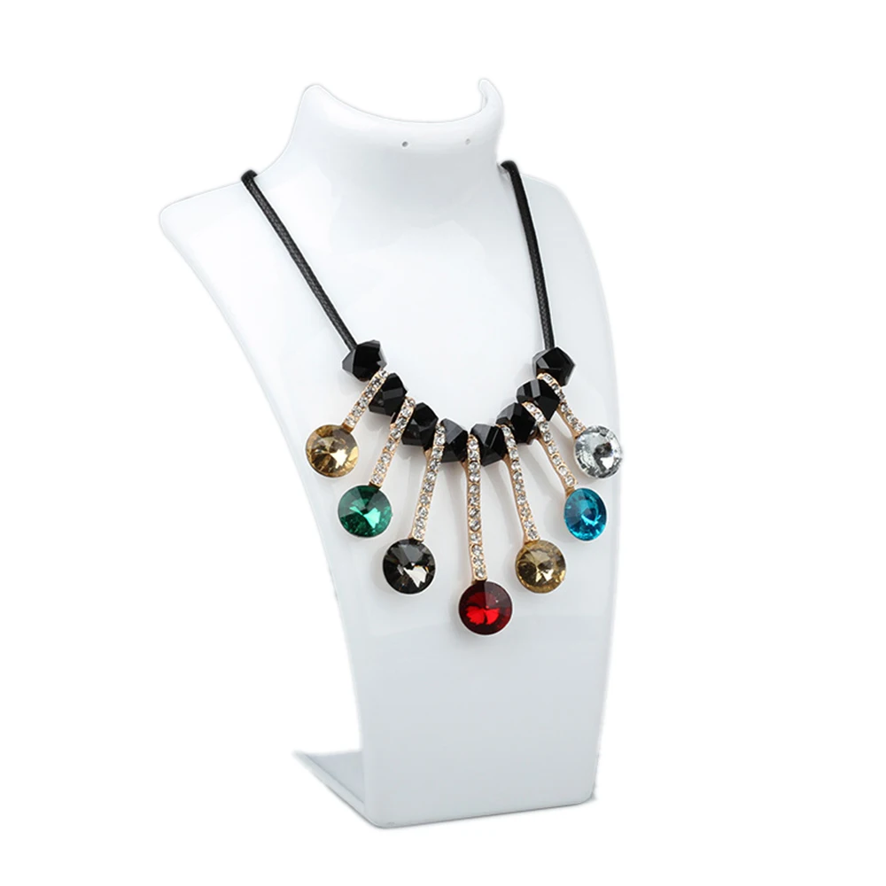 Простой 3 цвета акриловые манекен Цепочки и ожерелья Jewelry Подвеска Дисплей Бюст