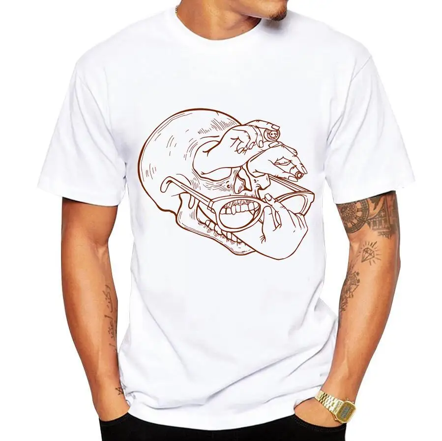 2018 мужские футболки модные забавные я вижу черепа вуду дизайн с коротким рукавом
