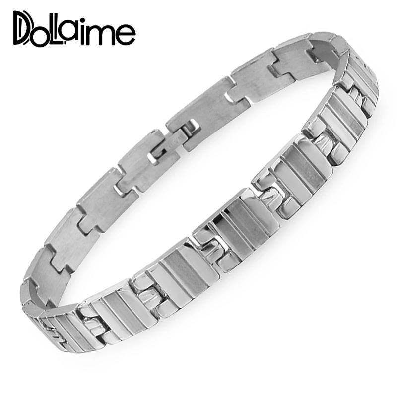 Модный Унисекс Браслет Dolaime Anniversary из нержавеющей стали серебристого цвета с