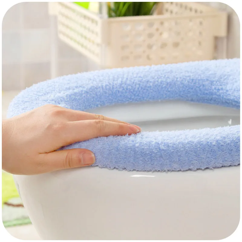 1 шт. Бытовая o-образная крышка сиденья Toliet продукт для ванной унитаз чехол для сиденья чистая моющаяся подкладки с подогревом смыв случайный цвет