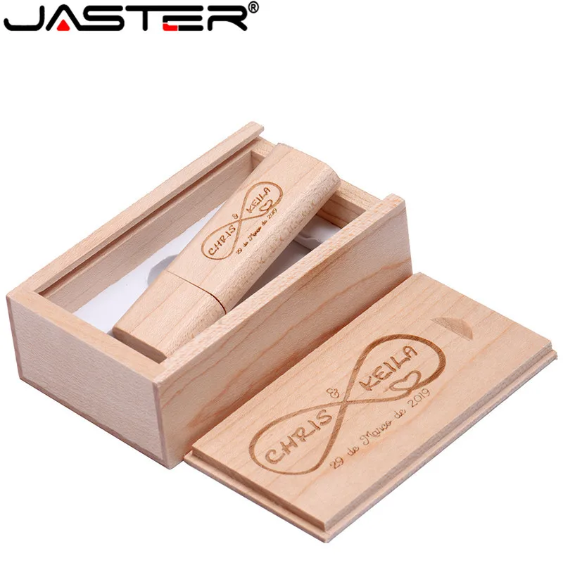 JASTER деревянный бамбуковый+ деревянный ящик USB флеш-накопитель ручка-накопитель 4 ГБ 8 ГБ 16 ГБ 32 ГБ 64 ГБ флеш-накопитель USB креативный персональный логотип