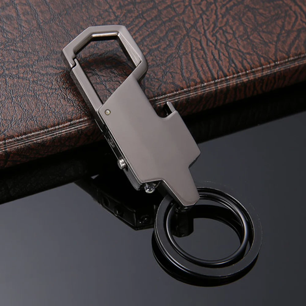 Фото Брелок для ключей мужской металлический со светодиодной подсветкой | Украшения и
