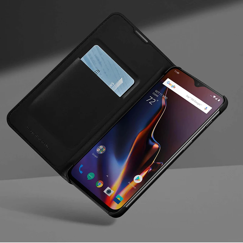 OnePlus 6T откидная крышка черный чехол из искусственной кожи пять откидная крышка умный сон Пробуждение крышка защитный экран для Oneplus6T