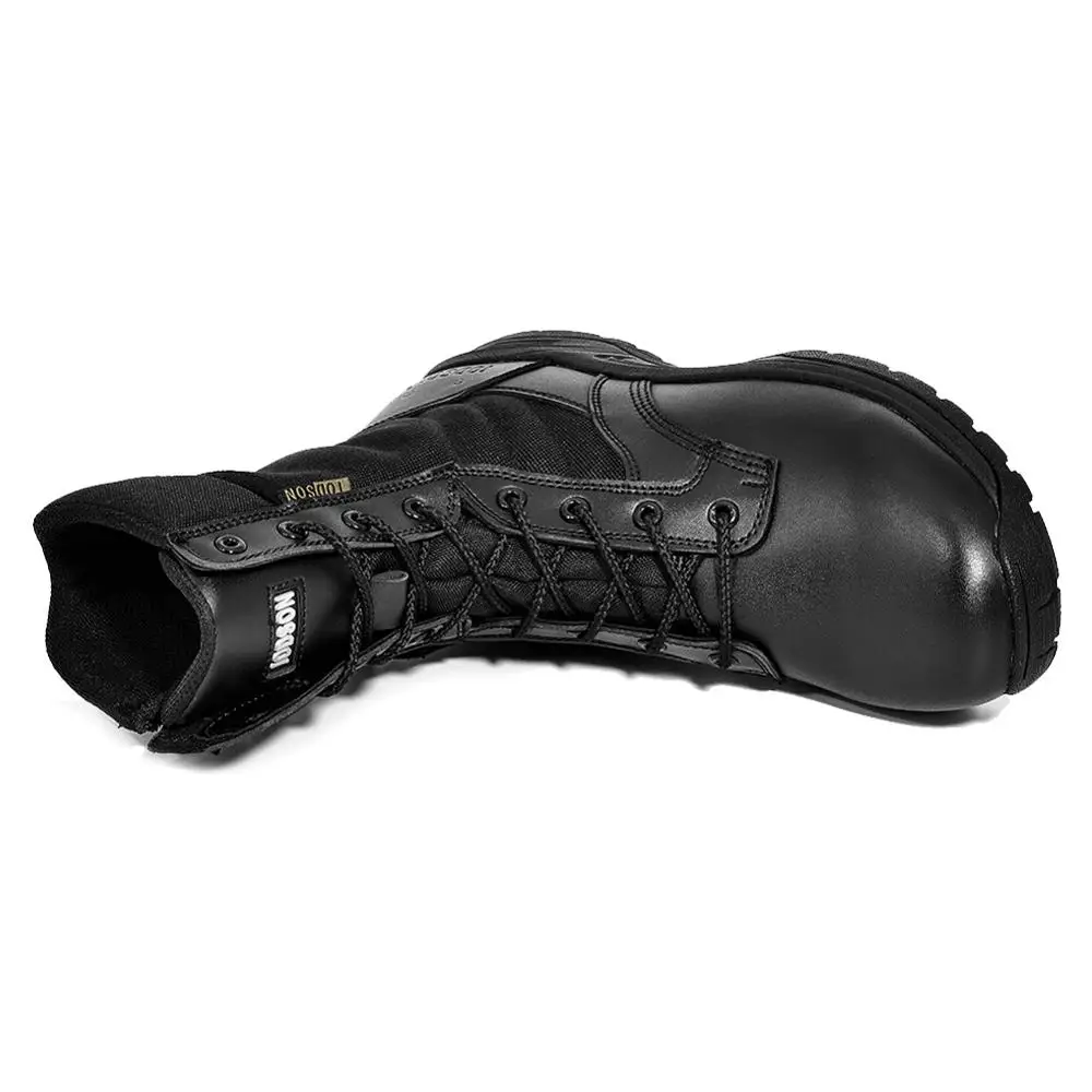 IODSON High Quality Men's Shoes Military Leather Boots Air-permeable Men's Robot Leather Snow Boots in Autumn and Winter