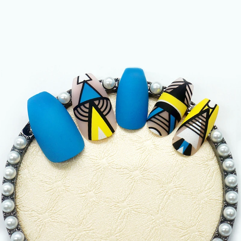 24 шт. накладные ногти с клеем|Накладные ногти| |