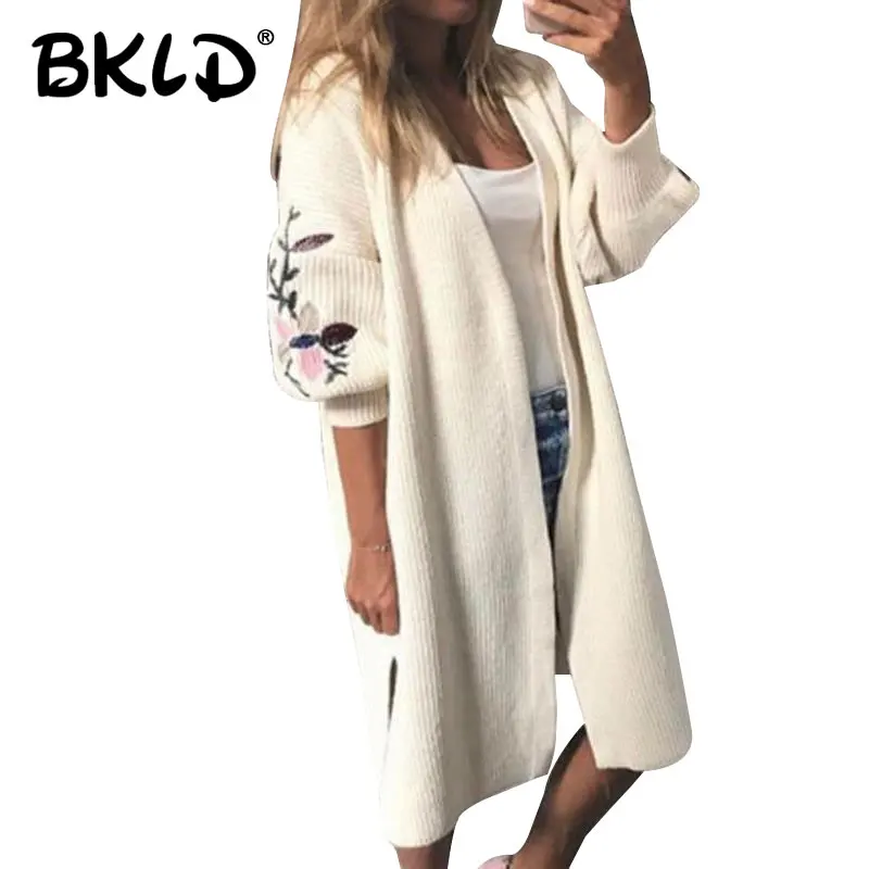 BKLD 2018 осенне зимний модный Женский Повседневный Свободный вязаный кардиган с