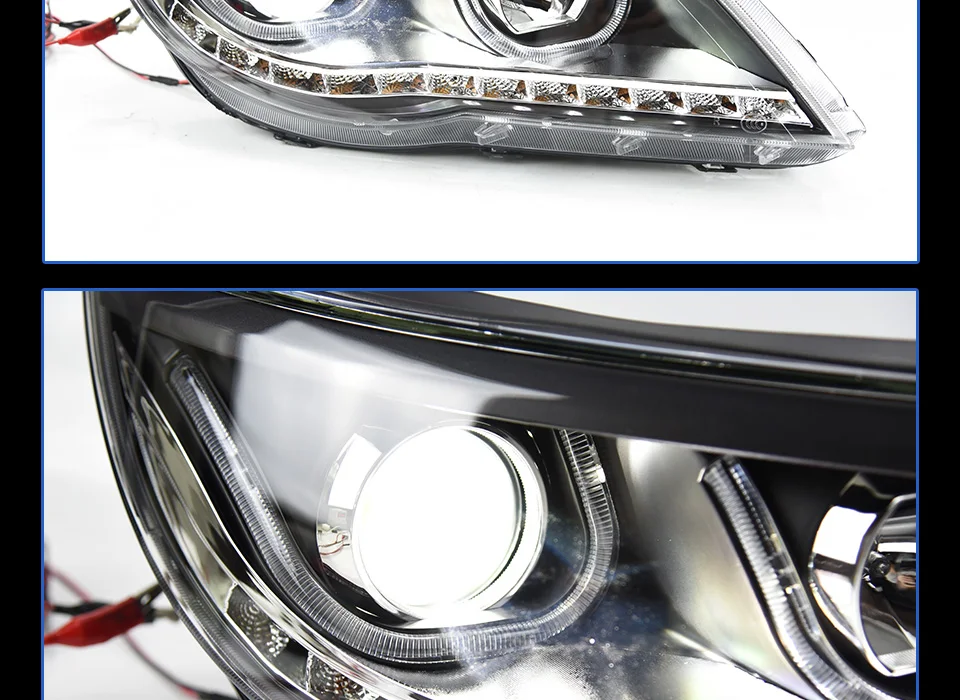 AKD автомобильный Стайлинг для Volks wgen Tiguan светодиодный налобный фонарь 2009-2012 светодиодный DRL Головной фонарь Angel Eye Hid опция Bi Xenon авто аксессуары