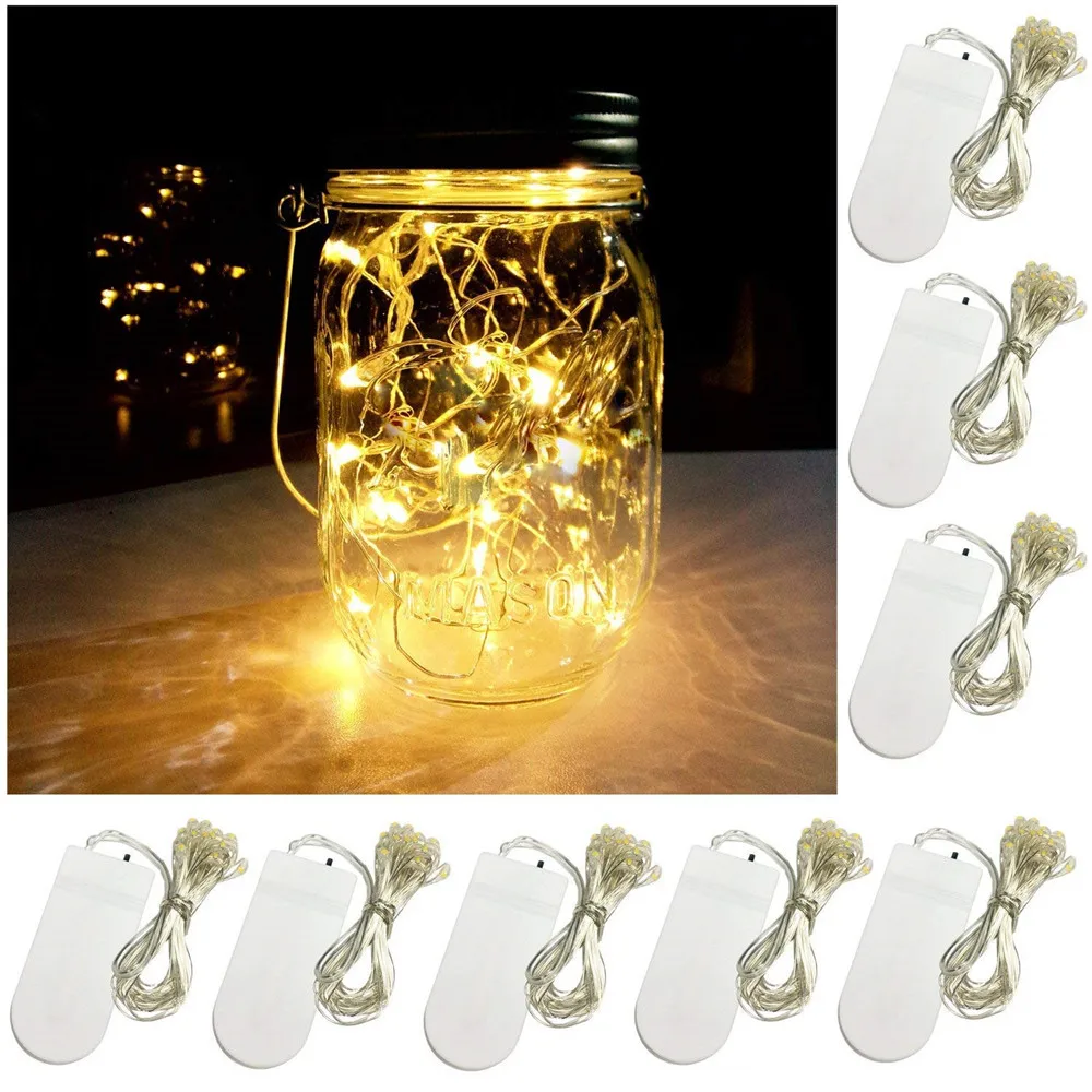 10pcs Mini Christmas Garland LED Decorative String Lights 1M 2M 3M Fairy Light for DIY Home Wedding Party Decoration|Светодиодная