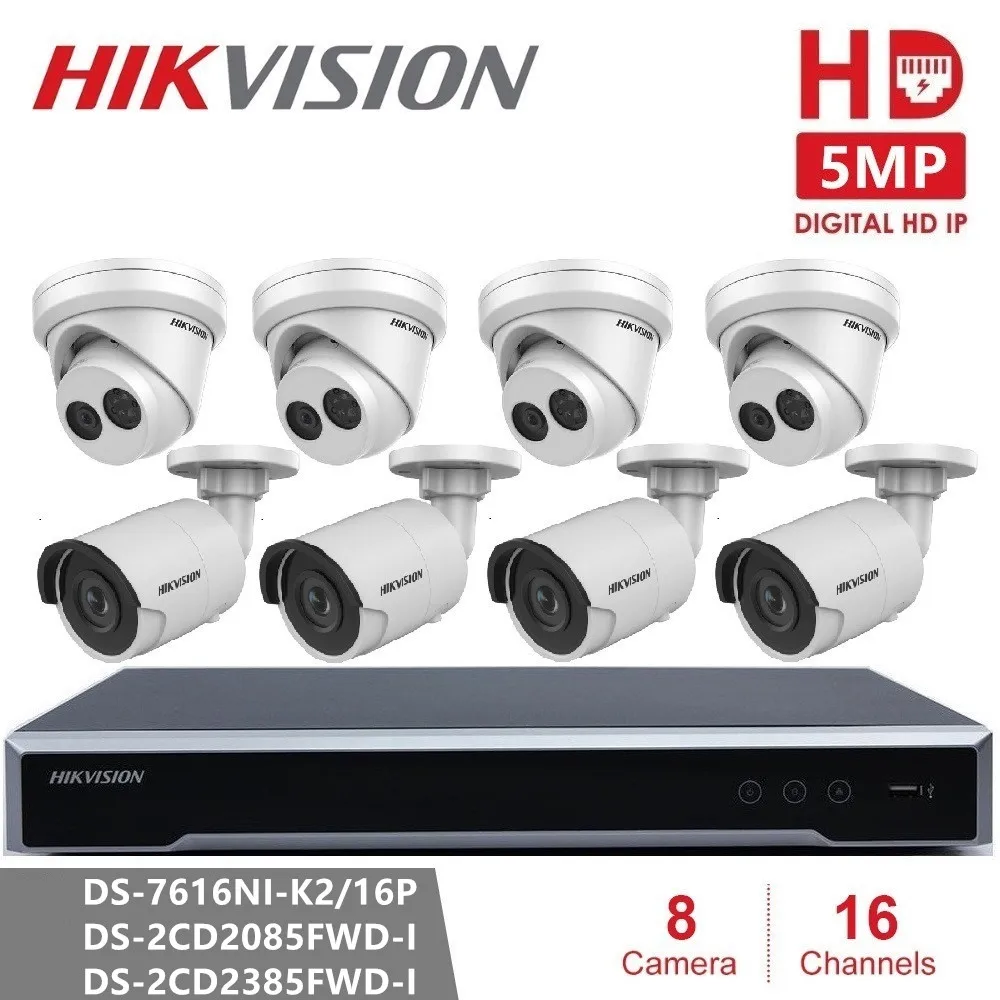 

Комплект видеонаблюдения Hikvision, система видеонаблюдения, 8 Мп IP-камера, сетевая камера с револьверной камерой, 2 камеры для анализа поведения...