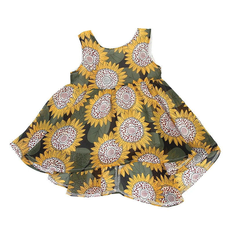 Infantil Girls Dresses 2018 Cotton Cute Princess Children Clothing Floral Sleeveless Kids A-line Dress for 12M-6Y 5ds680 | Детская
