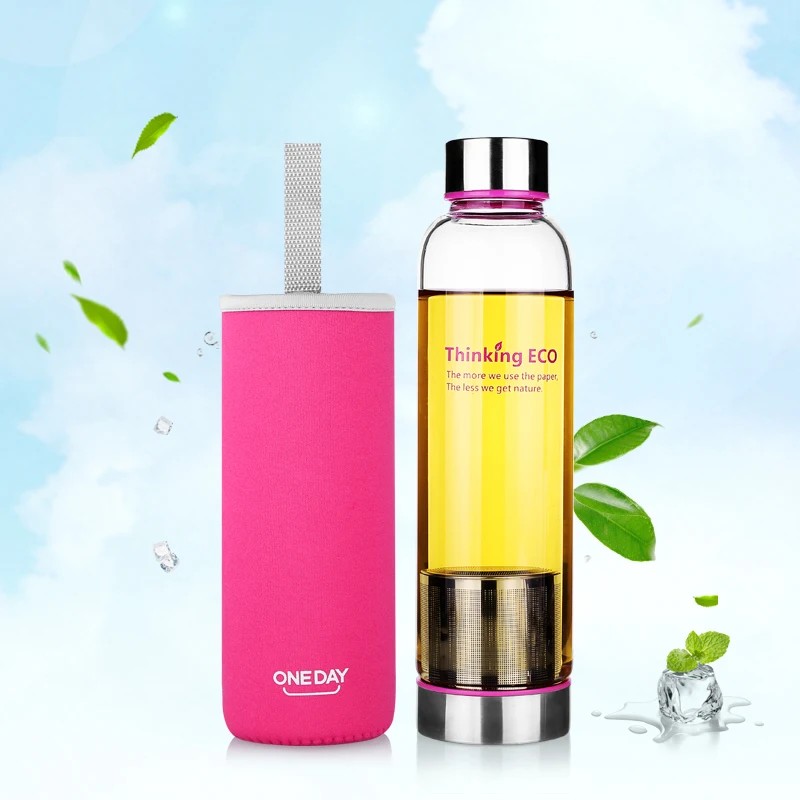 550 МЛ Мою Бутылку Стакан Чая Infuser Бутылки Воды С Фильтром Из Нержавеющей Стали