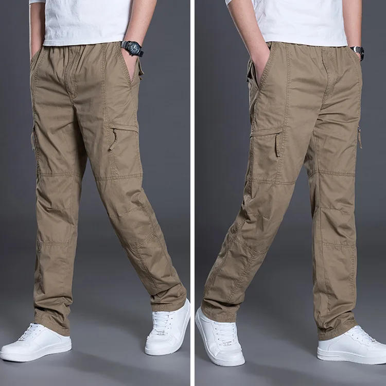 

2022 Summer Fashion Men Pants Casual Cotton Long Pants Straight Joggers Homme Plus Size 5xl 6xl Business Work Trousers for Men