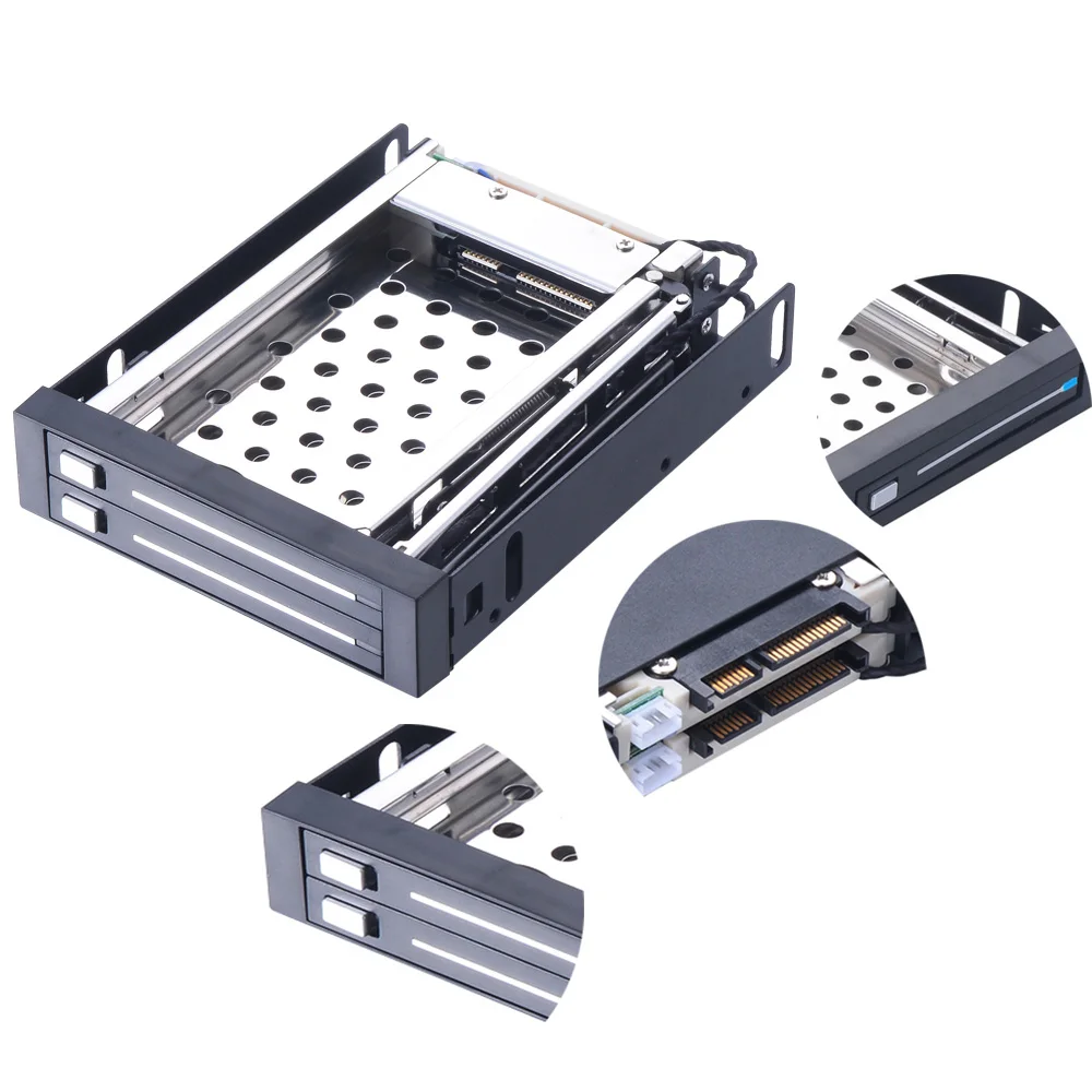Uneatop 2x2 5 &quotЧехол для жесткого диска без лотка SATA с горячей заменой на 3 5&quot флоппи