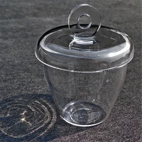 1pcs lab glass quartz crucible with lid cover 5 300ml high temperature resistant