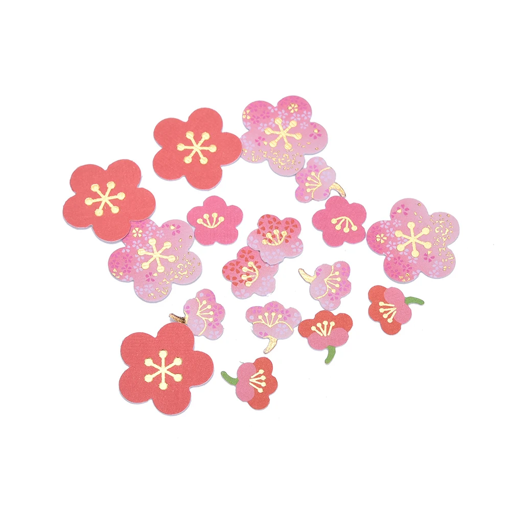 40 шт./компл. цветы сливы вишни бумажные наклейки для скрапбукинга DIY альбом