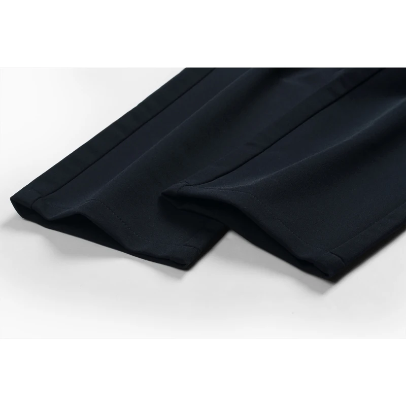 Мужские длинные брюки Enjeolon черные повседневные на молнии KZ6112 | Мужская одежда